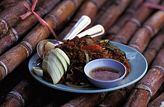 传统,泰国食品,特写