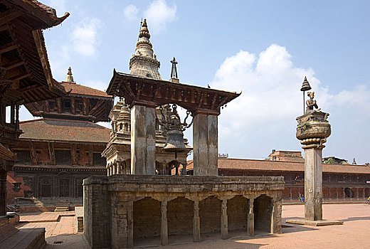 尼泊尔加德满都巴德岗杜巴广场皇宫