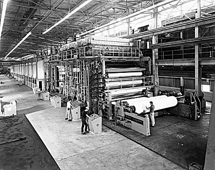 四个人,工作,造纸厂,乔治亚,美国