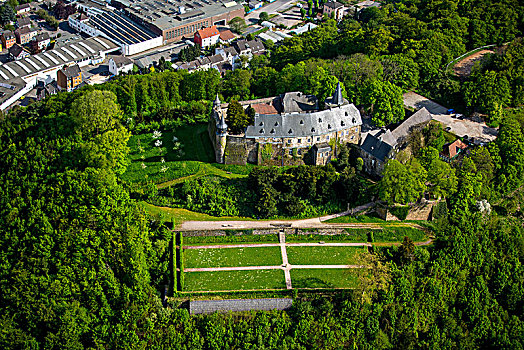 城堡,只有,中世纪,建造,山,哈根,鲁尔区,北莱茵威斯特伐利亚,德国