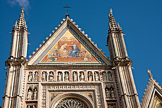 意大利,翁布里亚,奥维多,大教堂,中央教堂,13世纪,哥特式,杰作,特写,建筑,宗教,图案,圆花窗,大幅,尺寸