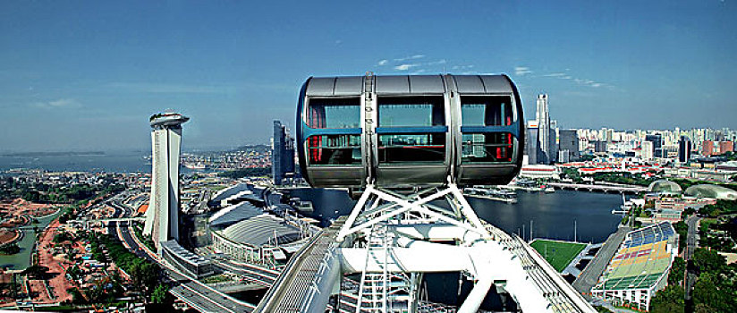摩天轮上看新加坡