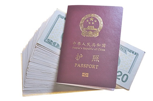 中国,护照,美元