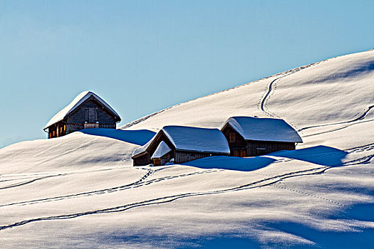 小屋,高山,山,瑞士,欧洲