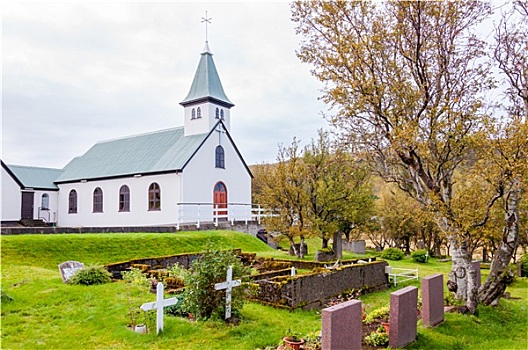 墓地,教堂,冰岛