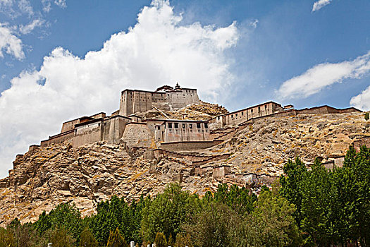 西藏,日额则,江孜,古堡