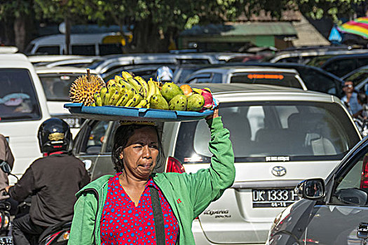 水果,摊贩,乌布,巴厘岛,印度尼西亚
