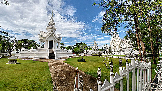 泰国,清莱,白色,庙宇