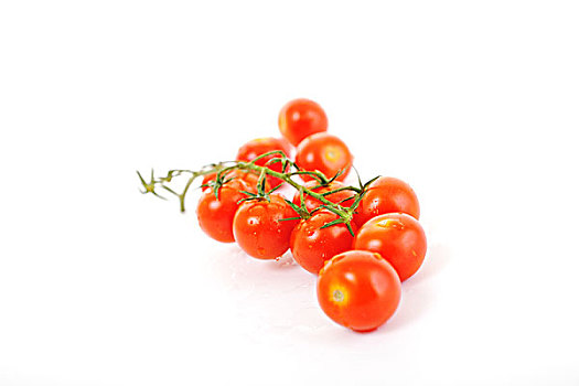 小,湿,新鲜,红色,西红柿,多,隔绝,白色背景