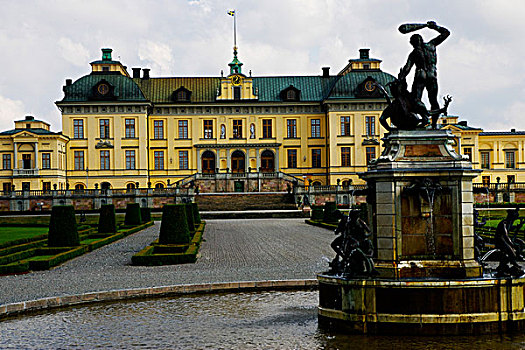 瑞典,斯德哥尔摩,正面,德罗特宁霍尔姆宫,住宅,王室
