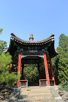 北京皇家园林颐和园畅观堂观景亭