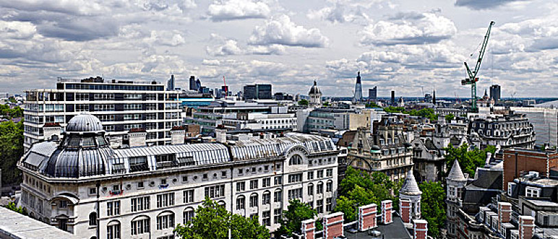 俯视图,伦敦,维多利亚,房子,布鲁姆斯伯里,英格兰,英国
