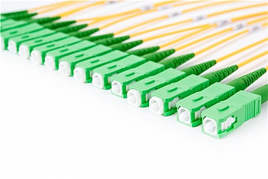 绿色,纤维,光纤,连接端子