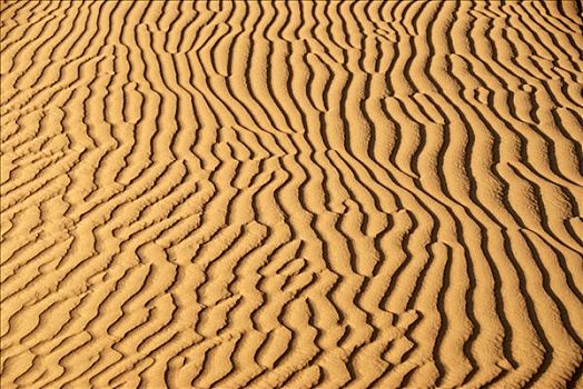 褶皱,沙子,却比沙丘,梅如卡,摩洛哥