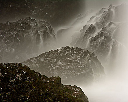 特写,拉图来尔瀑布,人,州立公园,俄勒冈,美国