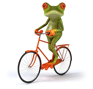 青蛙,自行车
