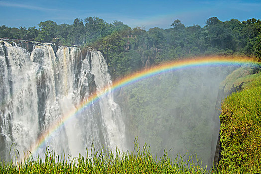 维多利亚瀑布,彩虹,赞比亚