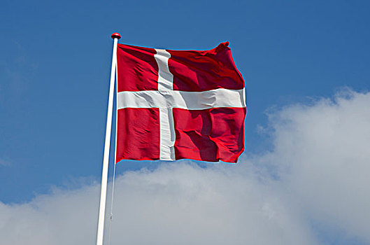 丹麦,国家,旗帜,蓝色,天空,云,北方,日德兰半岛,区域,欧洲