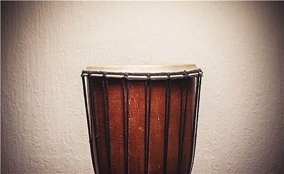 一个,木质,非洲手鼓