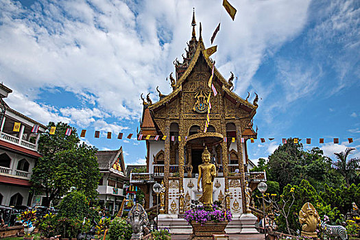 泰国清迈古城布帕兰寺