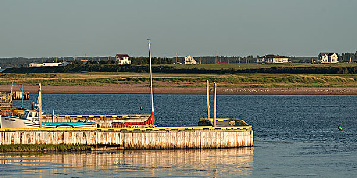 船,码头,北方,爱德华王子岛,加拿大