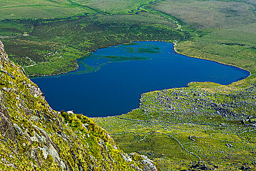 景色,俯视,丁格尔半岛,凯瑞郡,爱尔兰