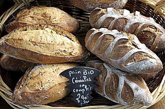 面包,星期六,市场,勃艮第,法国