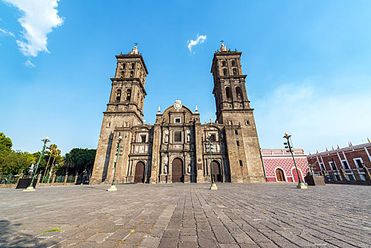 漂亮,大教堂,柏布拉,墨西哥