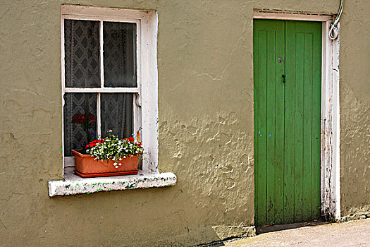 房子,绿色,门,乡村,半岛,西部,科克市,科克郡,爱尔兰