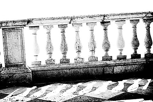 历史,大理石,栏杆,威尼斯