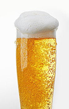 玻璃杯,清淡,啤酒,泡沫