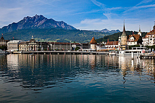 琉森湖,卢塞恩市,瑞士