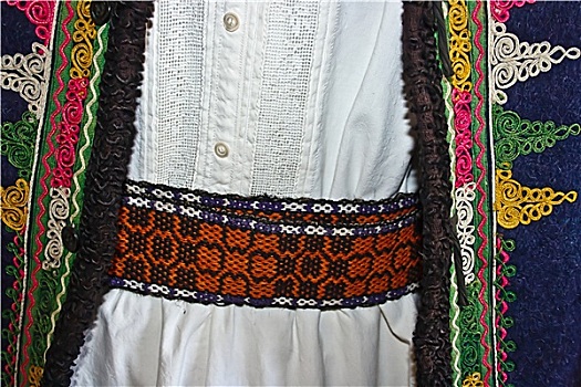 传统,罗马尼亚人,民俗,服饰,特写
