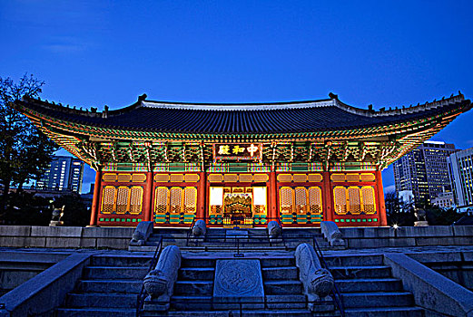 景福宫,勤政殿,首尔,韩国