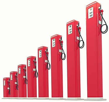 红色,汽油,泵,图表,上升,燃料,费用