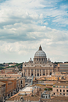风景,上方,历史,中心,圣彼得大教堂,梵蒂冈城,罗马,拉齐奥,意大利,欧洲