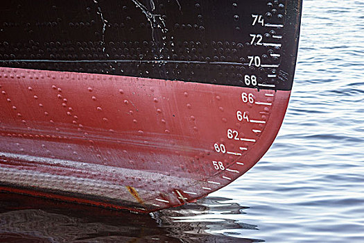 水位,测量,老,渡船,运输,船