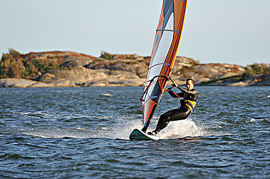 风帆冲浪,海洋,瑞典