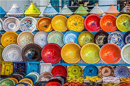 陶器,市场,杰尔巴,突尼斯