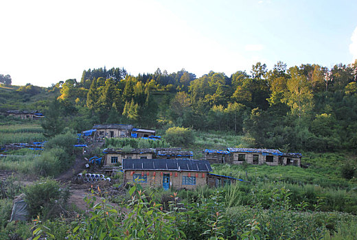 中国吉林长春长白山木屋村景观