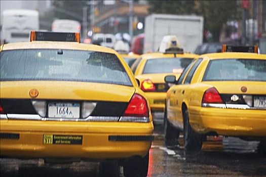 黄色出租车,出租车,纽约