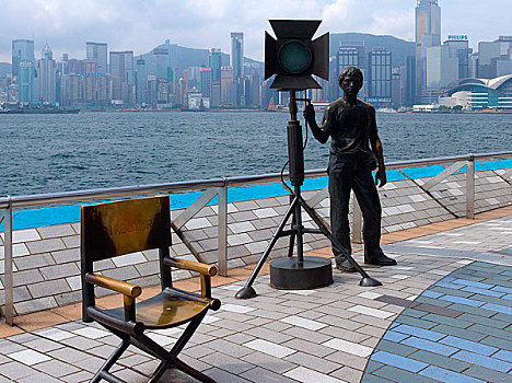 中国香港维多利亚港·星光大道·李小龙塑像