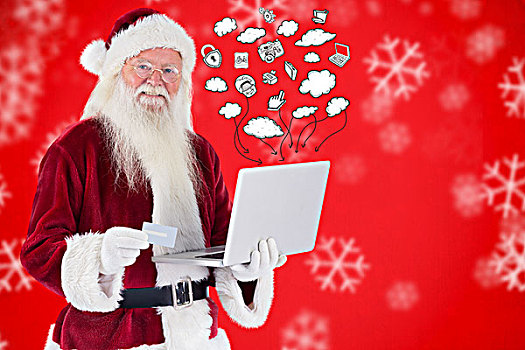 圣诞老人,薪水,信用卡,笔记本电脑