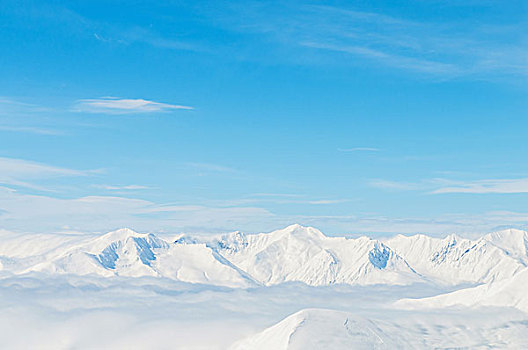 雪,山,鲜明,冬天,白天