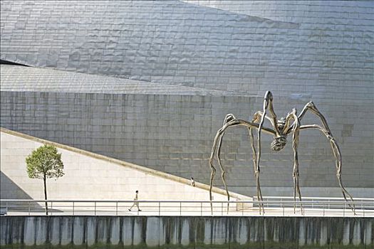 雕塑,正面,古根海姆博物馆,毕尔巴鄂,西班牙