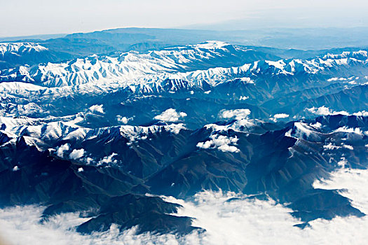 群山,雪山,山脉,高原