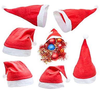 传统,红色,圣诞帽,隔绝