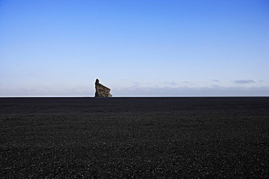 岩石构造,黑色背景,沙子,南,冰岛
