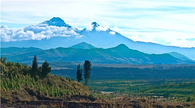 安第斯山,厄瓜多尔,自然保护区,火山