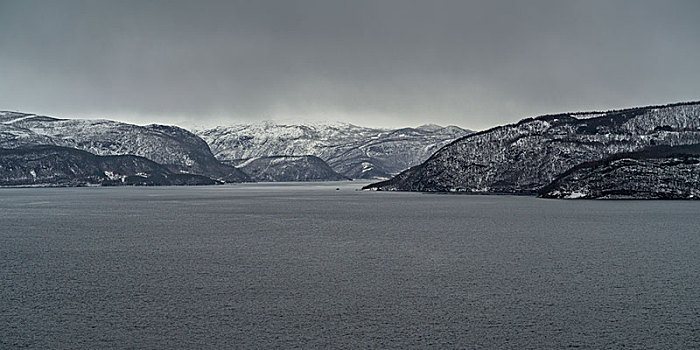 风景,海洋,山,峡湾,挪威